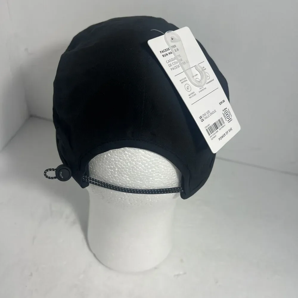 Athleta Pacesetter 2.0 WomensAdjustable Hat One Size Light Running Black NWT